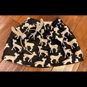 christmas black gold girls skirt and headband